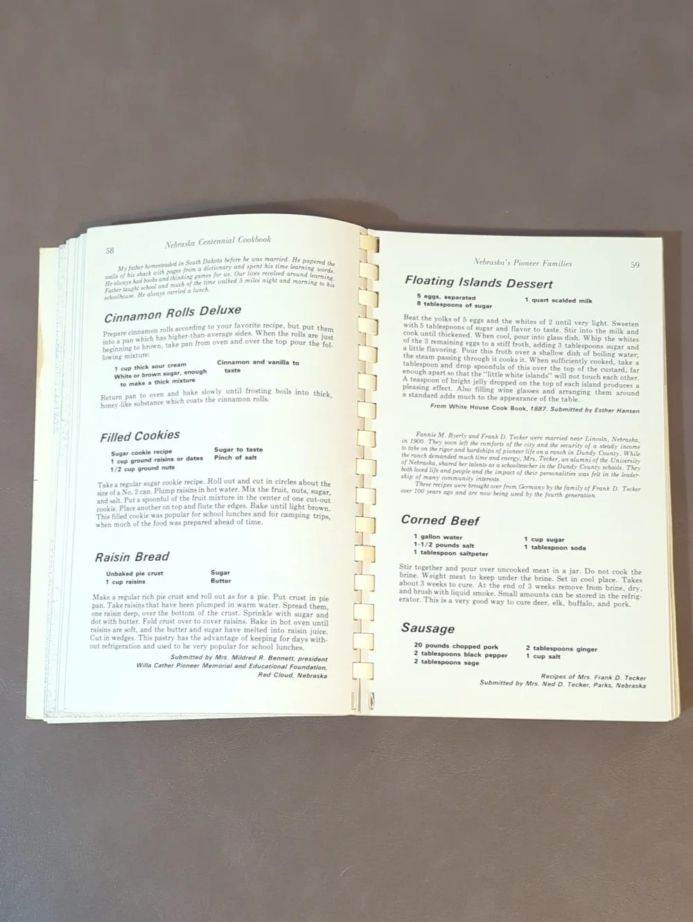 Nebraska Centennial First Ladies Cookbook 1966 Catherine Hillegass Recipes